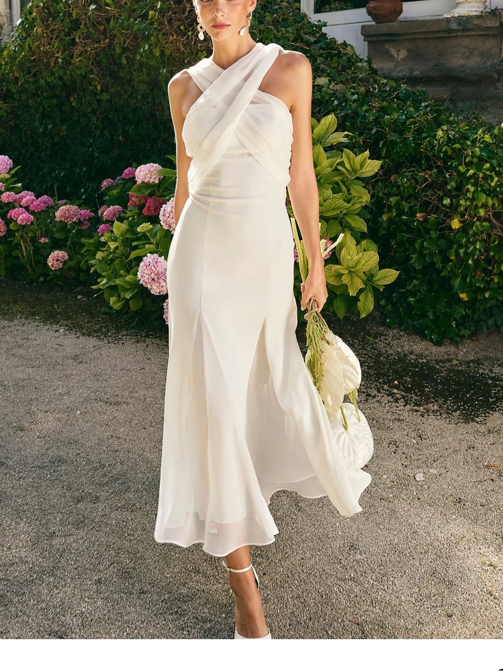 Lady Pipa Julieta Dress Midi White Small NWT